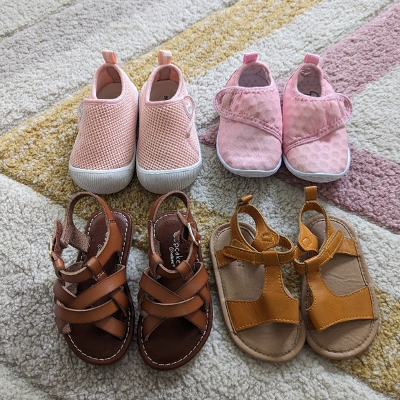 Old Navy Other - Toddler baby girl size 5 shoes, sandals lot, Velcro water shoes